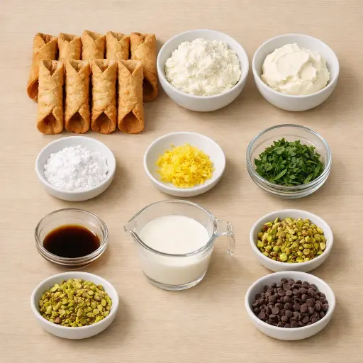 Ingredients for Lemon Basil Cannoli