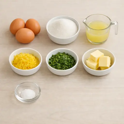 Ingredients for Lemon Basil Curd