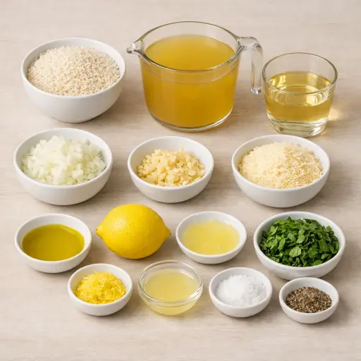 Ingredients for Lemon Basil Risotto