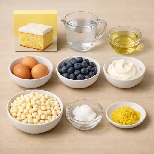 Ingredients for Lemon Blueberry Cake Pops