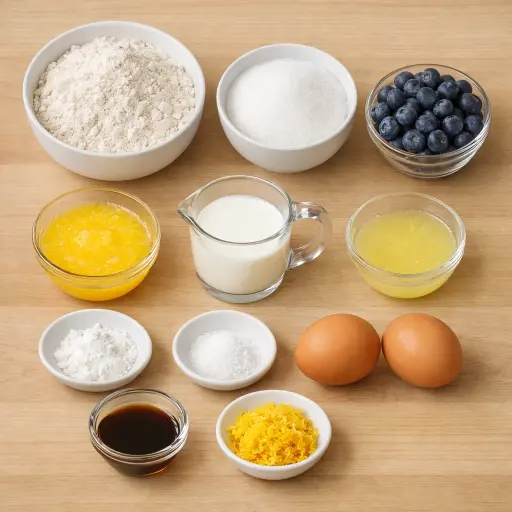 Ingredients for Lemon Blueberry Dream Muffins