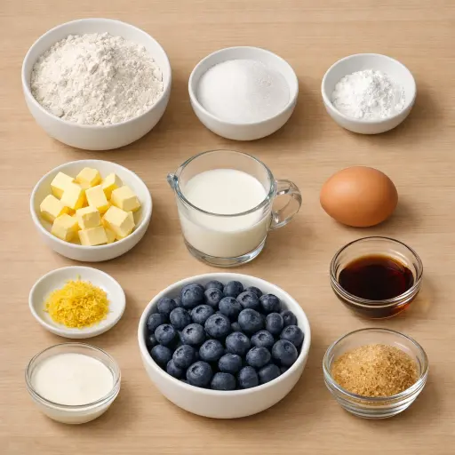 Ingredients for Lemon Blueberry Scones