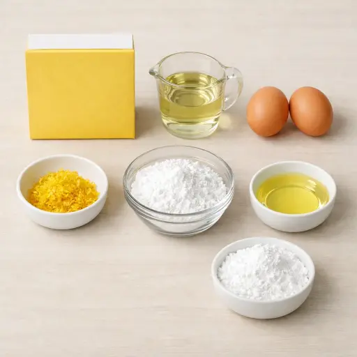 Ingredients for Lemon Burst Cake Mix Cookies