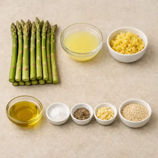 Ingredients for Lemon Ginger Sautéed Asparagus
