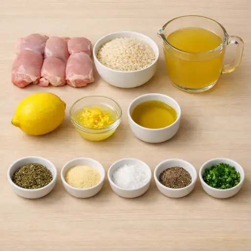 Ingredients for Lemon Herb Chicken and Rice