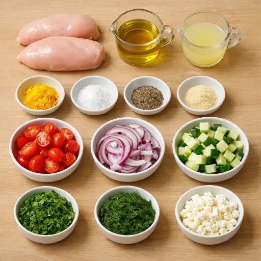 Ingredients for Lemon Herb Chicken Salad