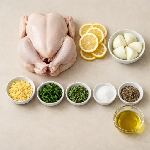 Ingredients for Lemon Herb Crockpot Chicken