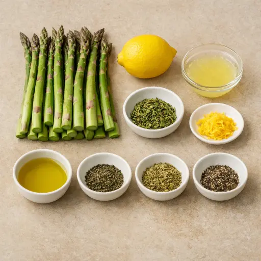 Ingredients for Lemon Herb Grilled Asparagus