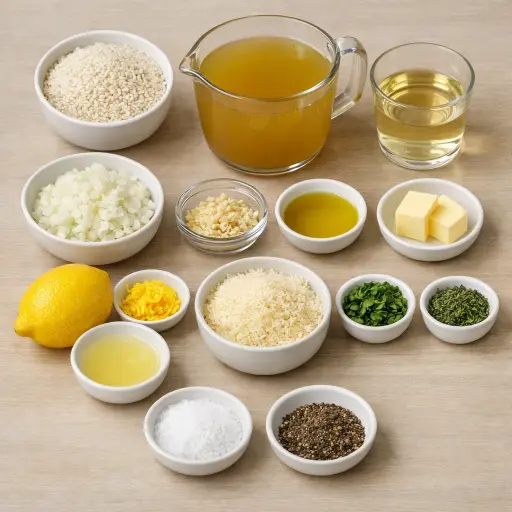 Ingredients for Lemon Herb Risotto