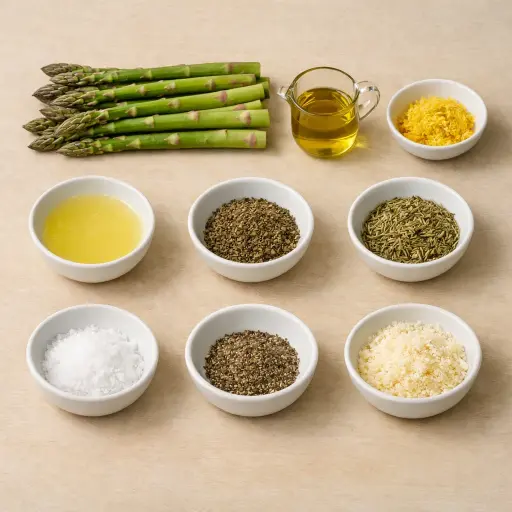 Ingredients for Lemon Herb Roasted Asparagus