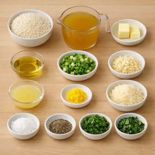 Ingredients for Lemon Herb Spring Risotto