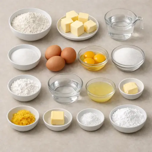 Ingredients for Lemon Meringue Cloud Pie