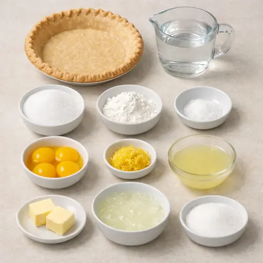 Ingredients for Lemon Meringue Pie