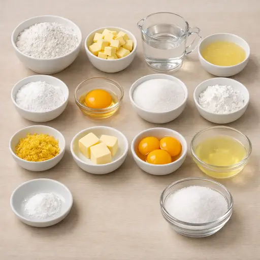 Ingredients for Lemon Meringue Tartlets