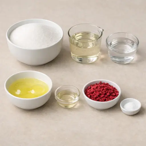 Ingredients for Lemon Raspberry Divinity Delight
