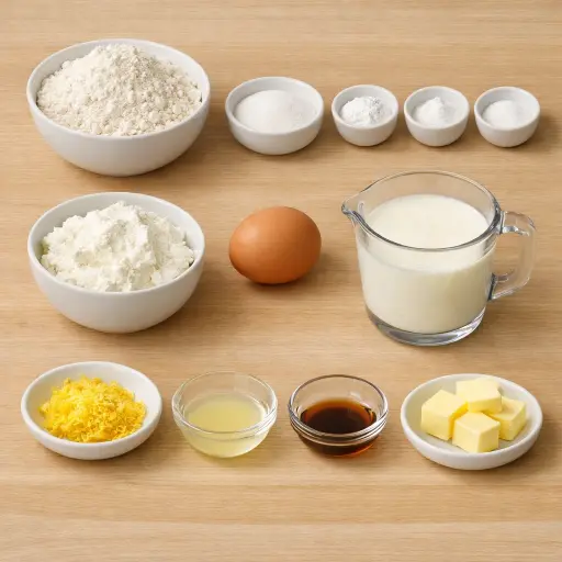 Ingredients for Lemon Ricotta Pancakes