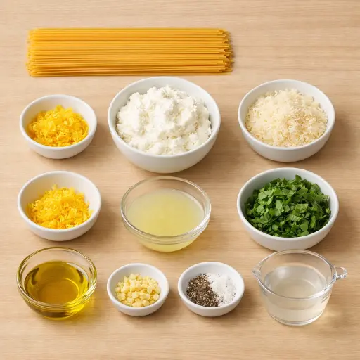 Ingredients for Lemon Ricotta Pasta