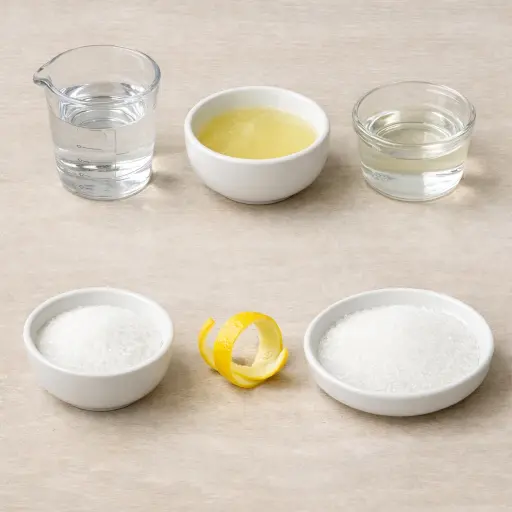 Ingredients for Lemon Zest Cocktail