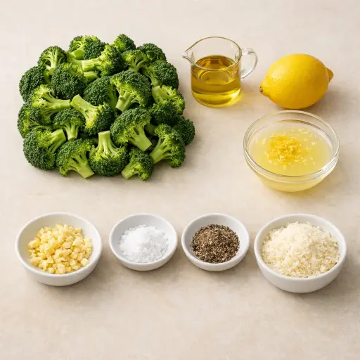 Ingredients for Lemon Zest Garlic Broccoli