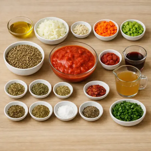 Ingredients for Lentil Bolognese