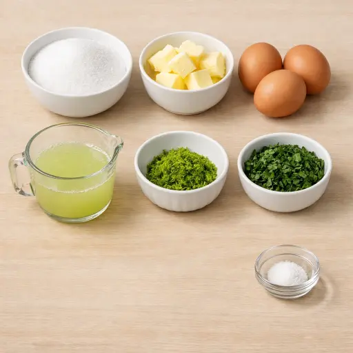 Ingredients for Lime Basil Curd