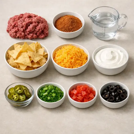 Ingredients for Loaded Nachos