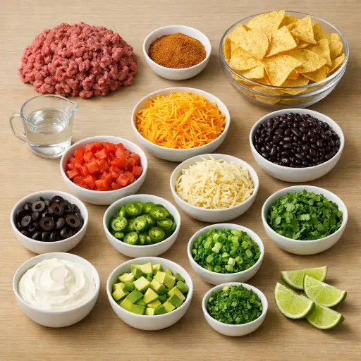 Ingredients for Loaded Nachos Supreme
