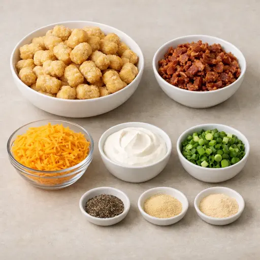 Ingredients for Loaded Potato Puffs