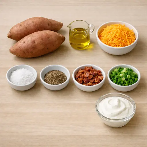 Ingredients for Loaded Sweet Potato Fries