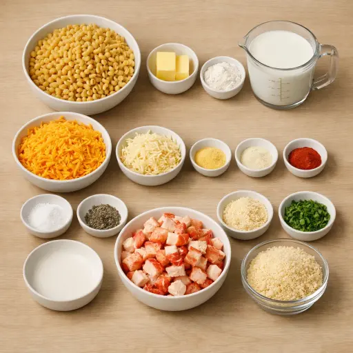 Ingredients for Lobster Mac and Cheese
