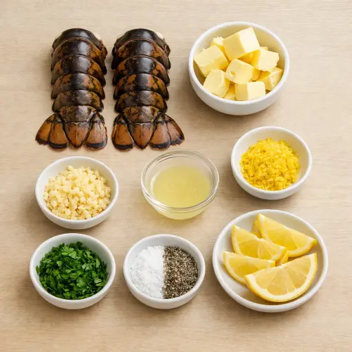 Ingredients for Lobster Tail with Garlic Butter