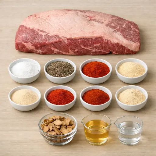 Ingredients for Lonestar Smoked Beef Brisket
