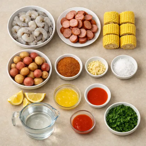 Ingredients for Louisiana Shrimp Feast