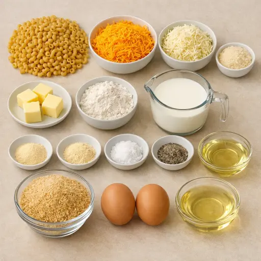 Ingredients for Mac and Cheese Bites