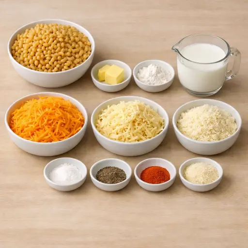 Ingredients for Mac and Cheese