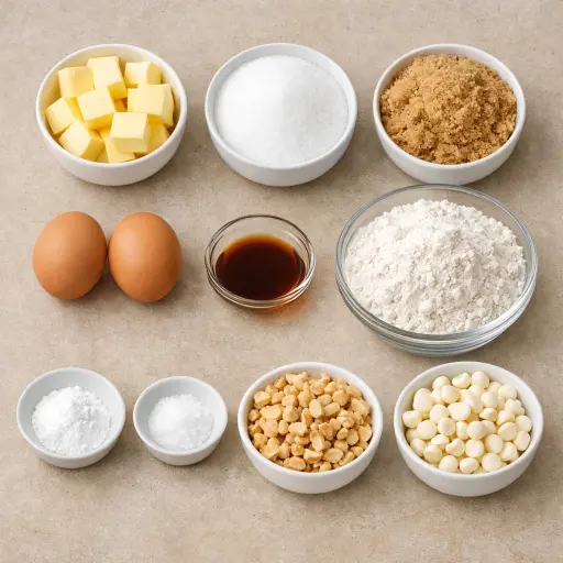 Ingredients for Macadamia Delight Cookies