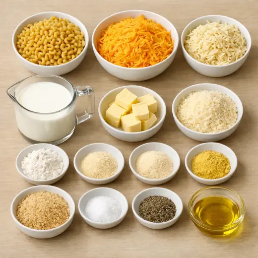 Ingredients for Macaroni and Cheese