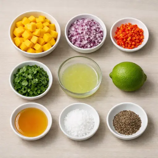 Ingredients for Magma Mango Habanero Salsa