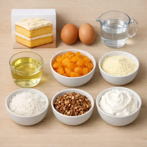 Ingredients for Mandarin Delight Cake