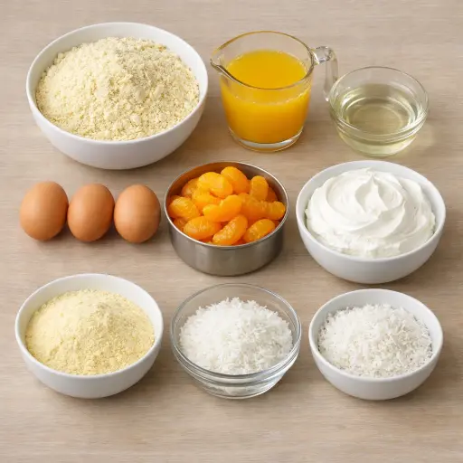 Ingredients for Mandarin Orange Delight Cake