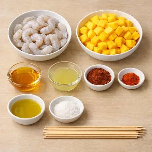 Ingredients for Mango and Chili Glazed Shrimp