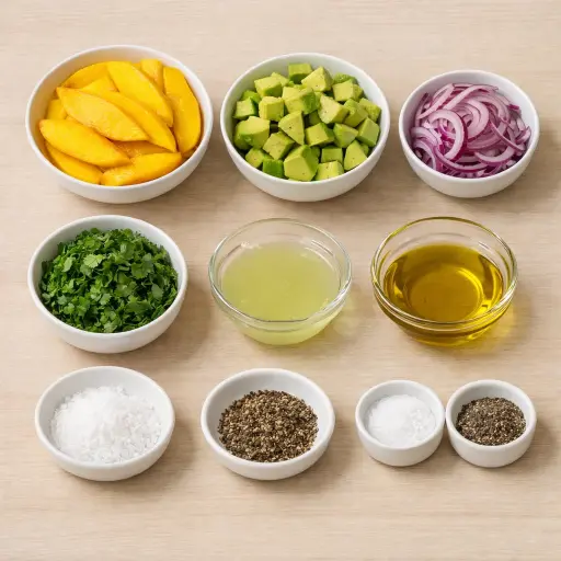 Ingredients for Mango Avocado Salad