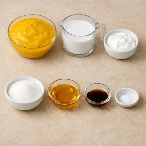 Ingredients for Mango Coconut Ice Cream