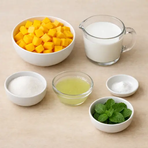 Ingredients for Mango Coconut Sorbet