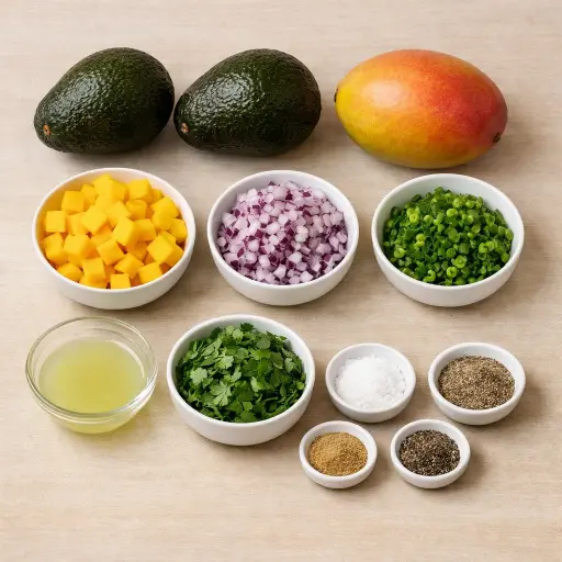 Ingredients for Mango Lime Guacamole