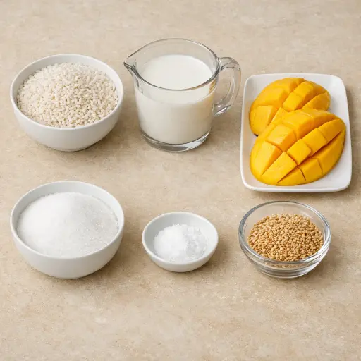 Ingredients for Mango Sticky Rice