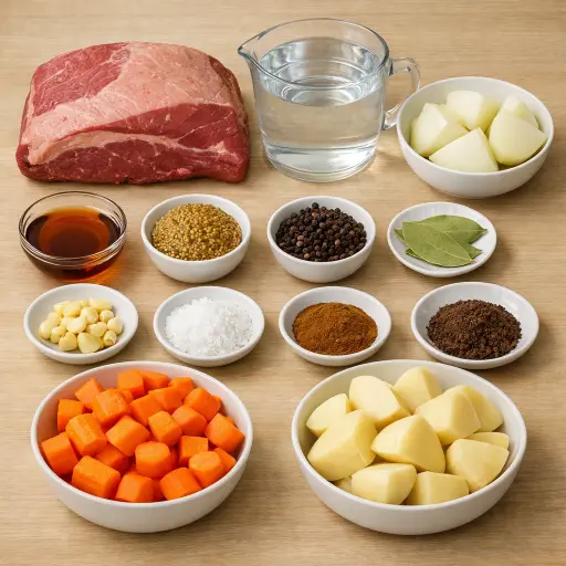 Ingredients for Maple & Mustard Corned Beef