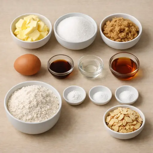 Ingredients for Maple Almond Sugar Cookies