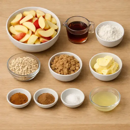 Ingredients for Maple Apple Crisp