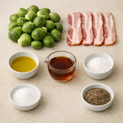 Ingredients for Maple-Bacon Brussels Sprouts